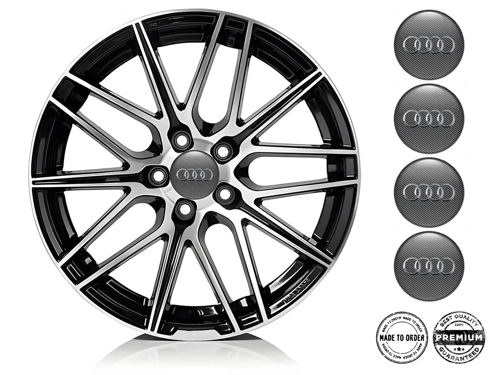 Audi Pegatinas de Cúpula Custom Calcomanías de Aro Autos